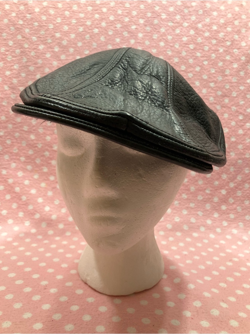 Broner Leather Newsboy Cap S/M